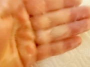 Playing with my cum