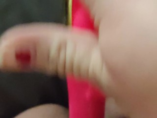 Using my first toy ever on my fat creamy pussy