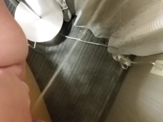 Piss in the corner behind the couch of a fancy hotel