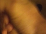 Wanking my hard cock with cum shot 