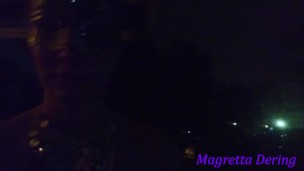Public street risky full nudity walk: Magretta Dering naked custom vid