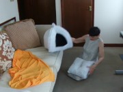 Catwalk With An Igloo, Sexy Dress, Bare Feet, Playing, Russian Lady... !