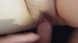 Wife sticks dildo in ass, cock in pussy. Loves it.