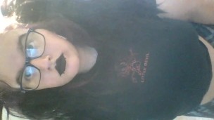 Fat Goth Girl Striptease