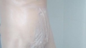 Jerking off in the shower