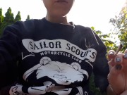 Smoking  and Casually Wetting My Panties In The Grass 4/16