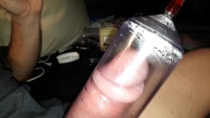 Vacuum pumping my cock 1