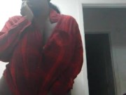 Bbw in checkered shirt and no panties 2/16