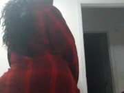 Bbw in checkered shirt and no panties 4/16
