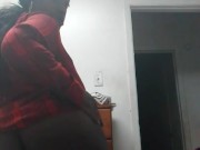 Bbw in checkered shirt and no panties 8/16