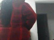 Bbw in checkered shirt and no panties 9/16