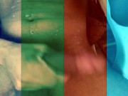 A rich cumshot by a naughty teenager
