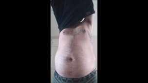 Morning belly play on an empty stomach at 83,5 kg