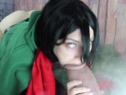 Mikasa Ackerman Titan Cock Ahegao TEASER XL Mr Hankeys Toys Cody Cachet 8/16