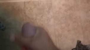 Wacking off my dick pretending to take a shower