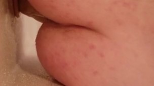 Taking a huge thick dildo up my ass