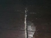 Short Girl Late Night Piss Down Outside Stairs 