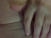 Licking my own nipples tit and pussy play