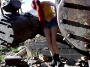 Teen Misty Has To Pee While Searching For Bug Pokemon In The Mines Outdoors 2/16