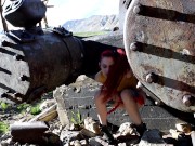 Teen Misty Has To Pee While Searching For Bug Pokemon In The Mines Outdoors 7/16