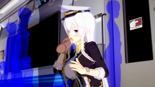 Azur Lane Enterprise Can't Hold Back on a Public Train