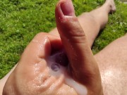 Beautiful public handjob on the beach - real outdoor cum 4K 16/16