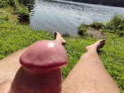 Beautiful public handjob on the beach - real outdoor cum 4K 9/16