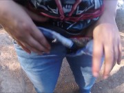 CUTE GIRL PISSING ON BOYFRIEND MOUTH IN THE FOREST 1/16