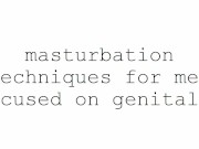 masturbation technique for men. stimulation of the glans.