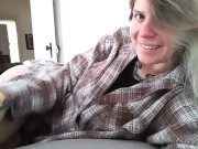 CUTE BLONDE SMILES AT YOU AND FARTS IN BED