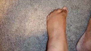 FOOT FETISH - Worship my big black size 14