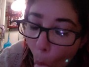 Sucking masters cock for fun