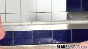 Handsome British amateurs foursome fucking at the pool