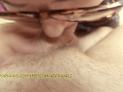 Girlfriend sucks cock - blowjob closeup with cum swallow 15/16