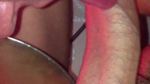 Condom Self-Blowjob with Cum Play / TRY NOT TO CUM!