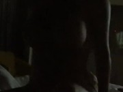 Tattoed model Genevieve Sinn rides a dick in a dark hotel room 2/16