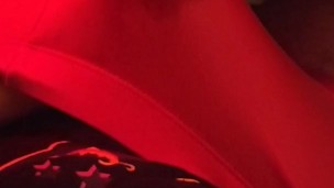 Cumming while wearing red women's panties (For sale)