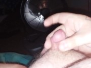 Big cumshot from small cock (solo male)