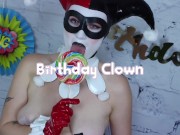 Harley Quinn Birthday Clown TEASER OmankoVivi Creampie Panty Stuffing Clown 2/16