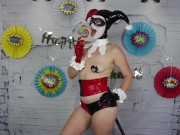 Harley Quinn Birthday Clown TEASER OmankoVivi Creampie Panty Stuffing Clown 9/16