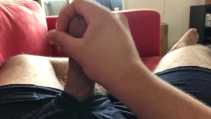 I was so horny after work - a huge cum!