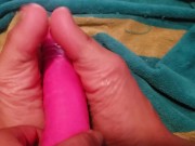 Requested -- i fuck my feet with a dildo