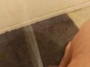 Fat boy jerks off his sloppy little cock 