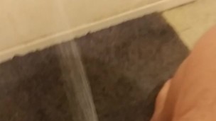 Fat boy jerks off his sloppy little cock 