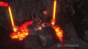Devil fucks hard a hot college girl in the dark inferno