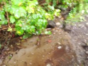 Pissing into The Stream. SOAKING WET FEET 2/16