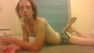 Fuckable Transgirl Vaping After 9+ Months HRT w/Juicy Ass & Dirty Cute Feet