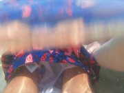 Risky Busy Public Beach Underwater Handjob Cumshot | Curvy Ginger Redhead 8/16