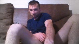 masturbating on the couch, cumshot