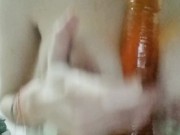 Lesbian Teen Redhead Doing TitFuck with Toy Super HOT 6/16